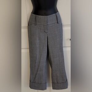Express Design Studio Gray Plaid Cropped Dress Pants. Sz.6 Excellent Condition